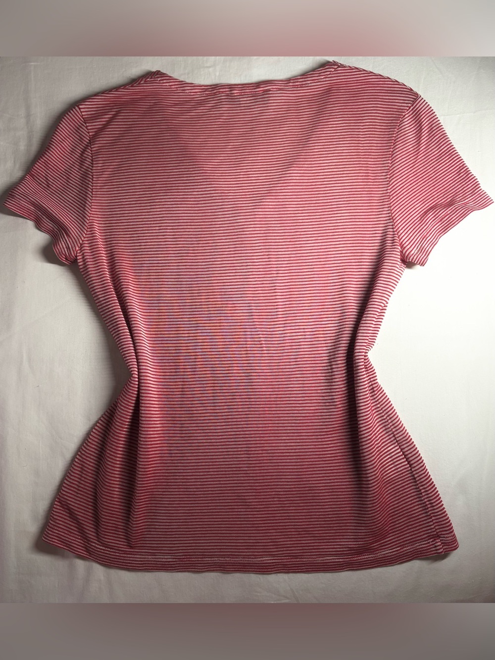 Lacoste Striped V-Neck Short Sleeve Tee - Picture 2 of 5